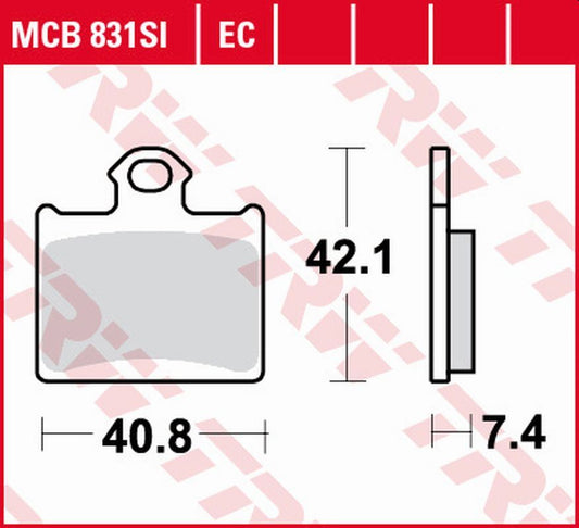 Brake pads KH602 eco organic KTM Freeride 250/350 12-15, Husqvarna CR 65 12-, TC 85 14-, SX 85 11- rear