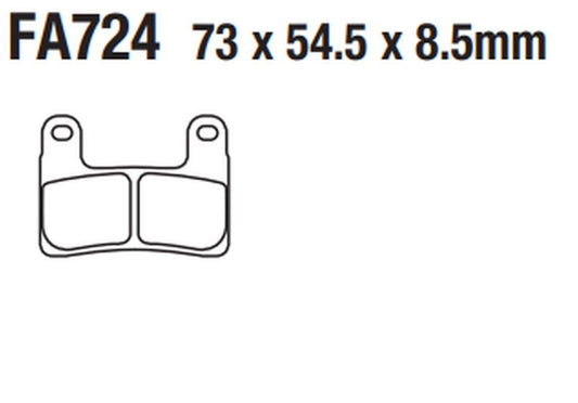 Brake pads KH724 carbon racing BMW S 1000 RR, R 1250 R, RT 19-, R 1250 GS, Adventure 19-, S 1000 XR 19- front