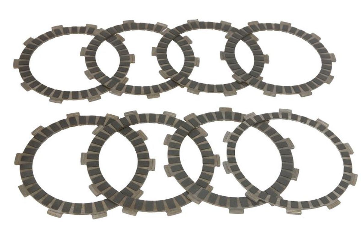 Clutch plates Honda CB 600 Hornet 07-15, CB 900 Hornet 02-06, CBF 600 08-13, CBR 600 F, RR 99-16, VFR 800 F, X 02-17, KTM Duke 390 13-17, Suzuki GSR 600 06-11, GSX 650 F 08-16, GSF 650 Bandit 07-16