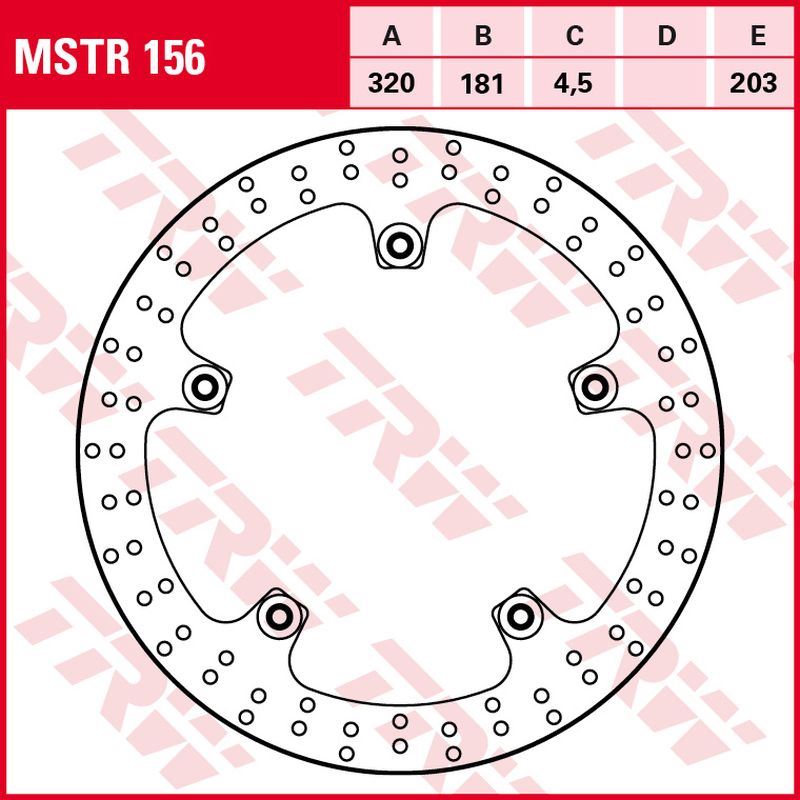 Front brake disc BMW F 800 R 15-, S 1000 XR 15-19, R nineT 13-, R 1200 R, RT 13-18, R 1250 R, RT 19- (320x181x4.5 mm)