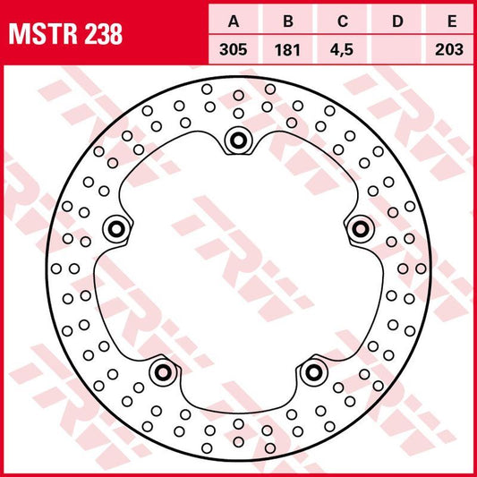 Front brake disc BMW R 1100 S 98-00, R 1200 GS, Adventure 04-07 (305x181x4.5 mm)