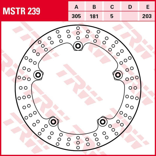 Front brake disc BMW R 850 C, GS, R 05-01, R 1150 GS, Adventure 99-05, R 1200 HP2 04-06 (305x181x5 mm)