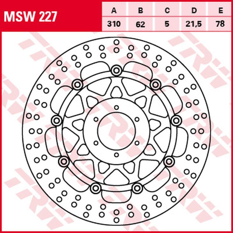Front brake disc Honda CBR 900 RR Fireblade 98-99 (310x62x5 mm)
