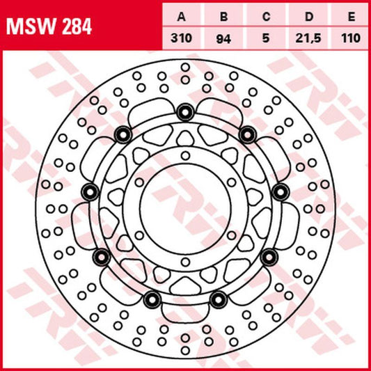 Front brake disc Honda CTX 1300 14-16, STX 1300 Pan-European 02-16 (310x94x5 mm)