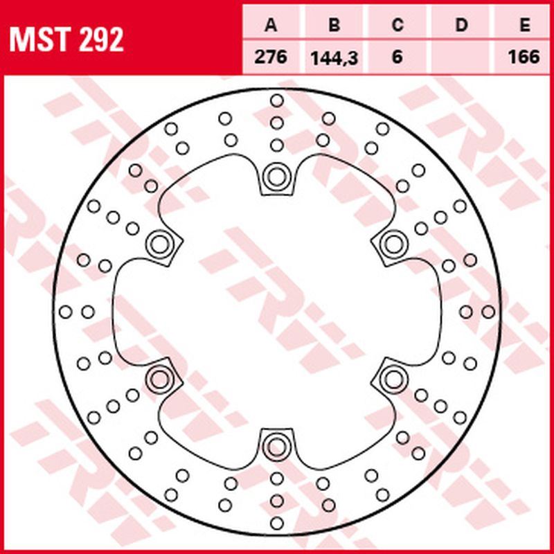 Front brake disc Yamaha FJS 400 Silver Wing 09-16, FJS 600 Silver Wing 03-16, rear Honda NT 700 V Deauville 06-09 (276x144x6 mm)