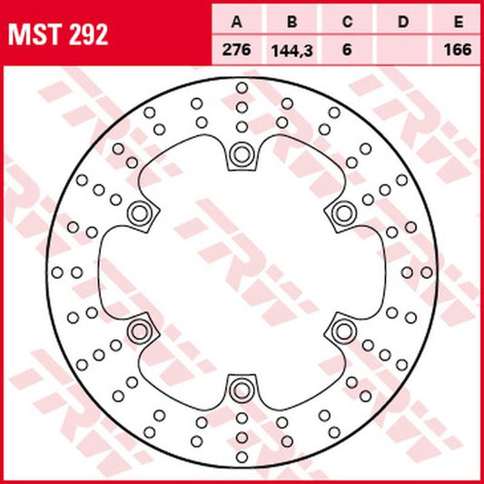 Front brake disc Yamaha FJS 400 Silver Wing 09-16, FJS 600 Silver Wing 03-16, rear Honda NT 700 V Deauville 06-09 (276x144x6 mm)