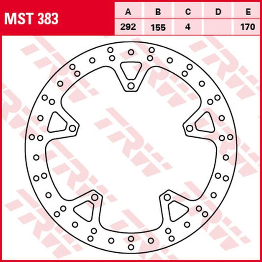 Front brake disc Yamaha YZF 125 R 08-13 (292x155x4 mm)