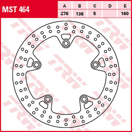 Rear brake disc BMW R 1200 GS, Adv, R, RS, RT 13-18, R 1250 GS, Adv, R, RT 19- (276x136x5 mm)