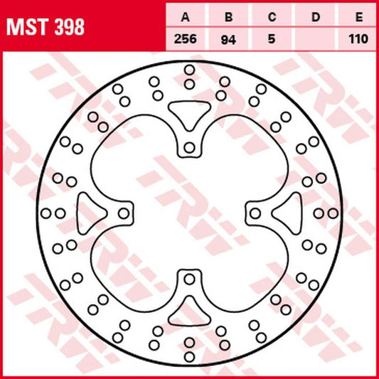 Rear brake disc Honda VFR 750 F 90-97, VFR 800 02-09 (256x94x5 mm)