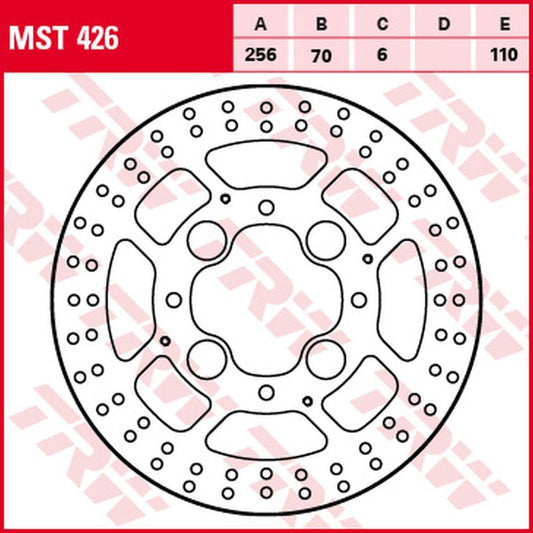 Rear brake disc Honda VFR 800 06-13, VFR 800 X Crossrunner 11-14, CB 1000 R 08-16 (256x70x6 mm)