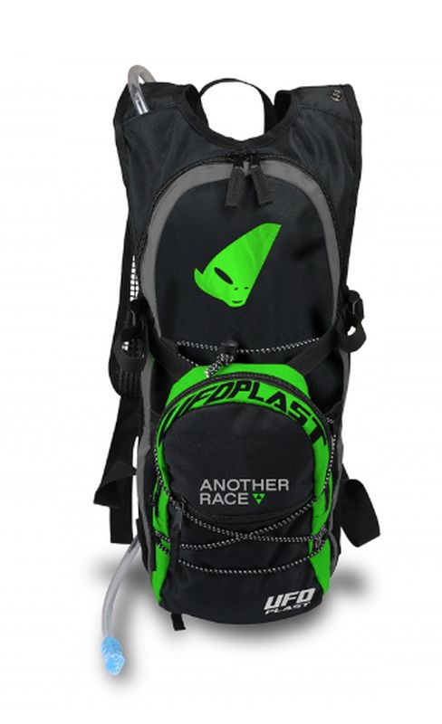 Camel bag (backpack) with hydration system (2L bladder + 5L backpack) (with rain cover) color black-green