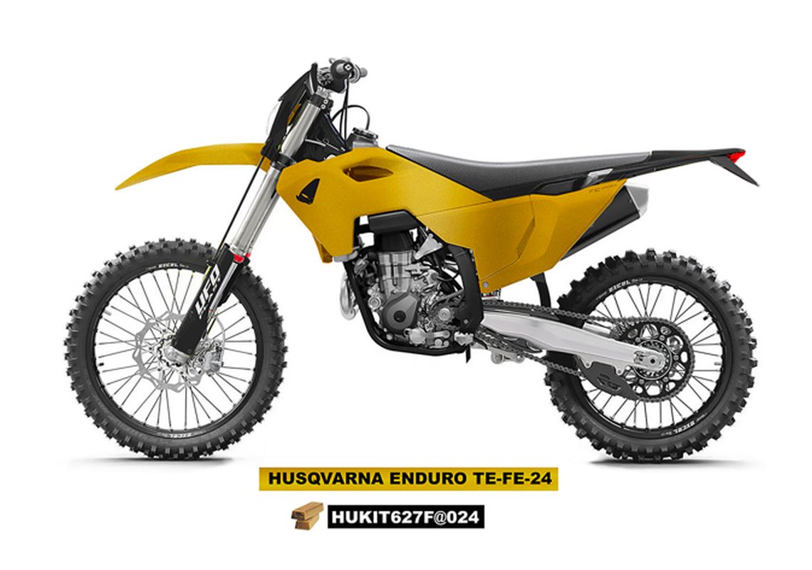 Full plastics kit with fork guards Husqvarna TE 150/250/300 24-25, FE 250/350/450/501 24-25 color gold