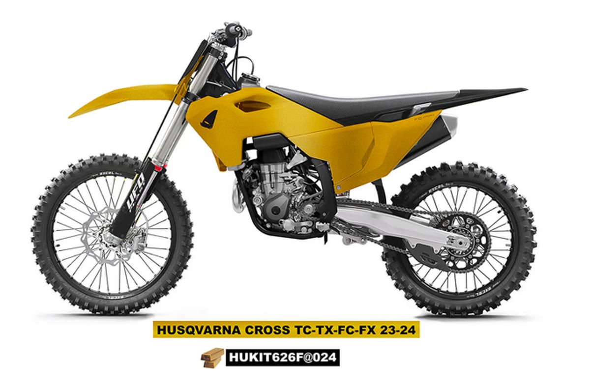 Full plastics kit with fork guards Husqvarna TC 125/250 23-24, FC 250/350/450 23-24, FX 350/450 23-24, TX 300 24 color gold