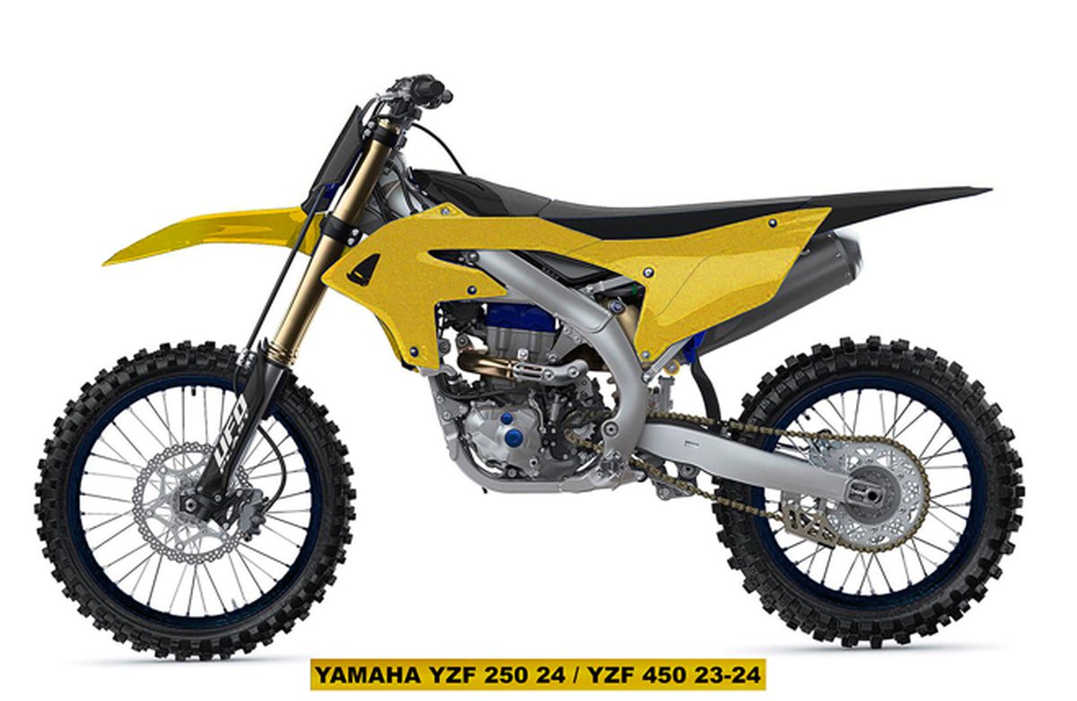Full plastics kit with fork guards Yamaha YZF 250 24-25, YZF 450 23-25 color gold