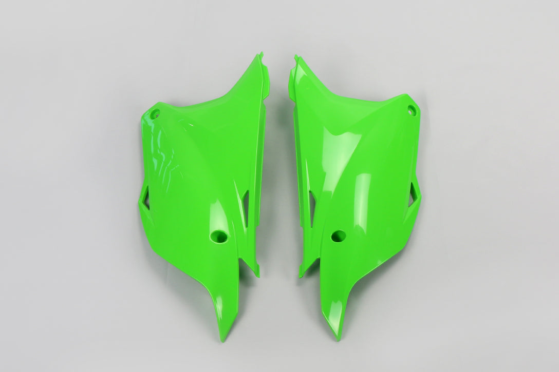 Rear side panels Kawasaki KX 85 14-25, KX 100 14-21, KX 112 22-25 color green