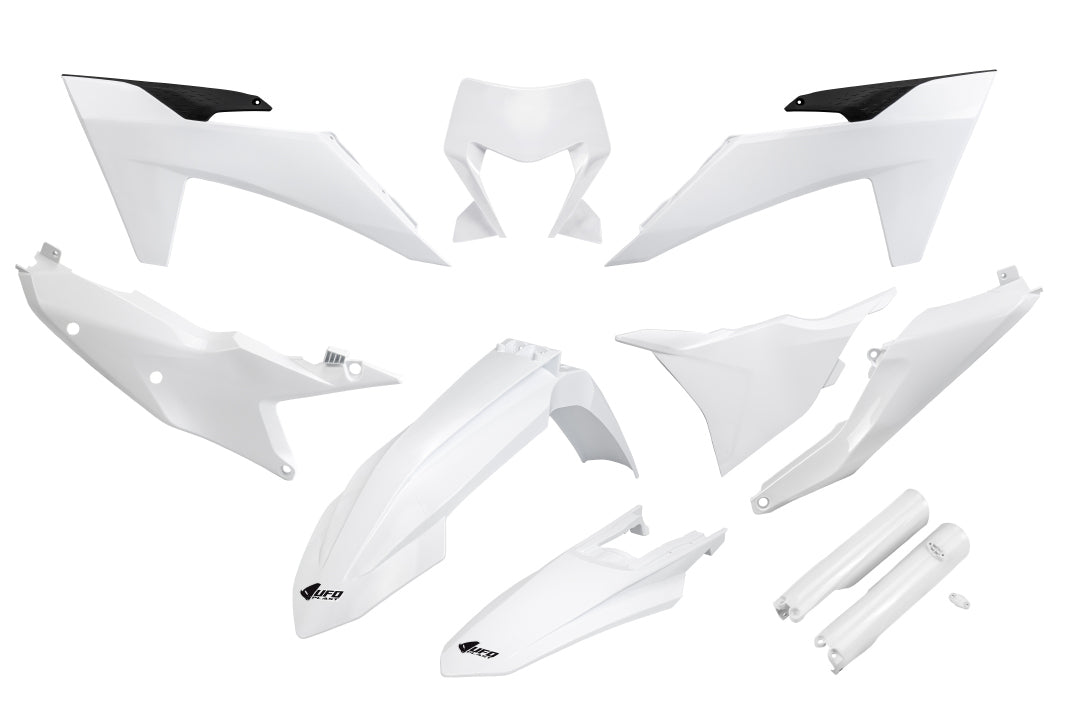 Full plastics kit with fork guards KTM EXC 150/250/300 TBI 24-25, EXC-F 250/350/450/500 24-25 color white