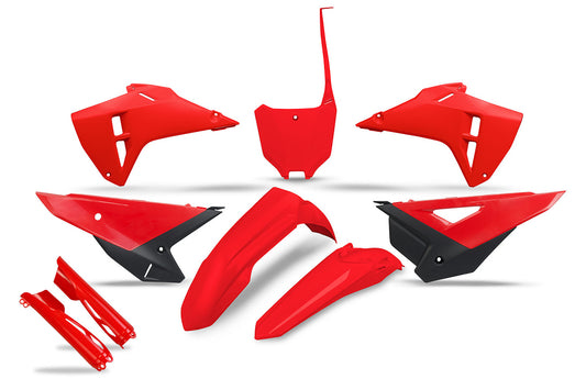 Full plastics kit with fork guards Honda CRF 250R / 450R 25 color OEM (red/black)