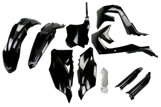 Full plastics kit with fork guards Kawasaki KXF 250 21-24, KXF 450 19-23 color black