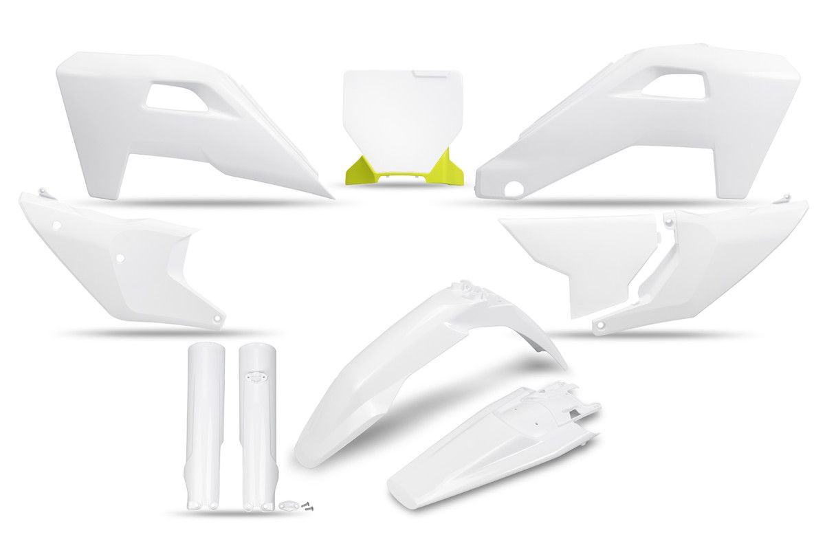 Full plastics kit with fork guards Husqvarna TC 125/150/250/300 25, TX 300 25, FC 250/350/450 25, FX 350/450 25 color OEM