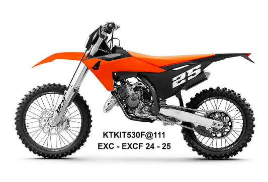 Full plastics kit with fork guards KTM EXC 150/250/300 TBI 24-25, EXC-F 250/350/450/500 24-25 color orange/black