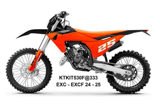 Full plastics kit with fork guards KTM EXC 150/250/300 TBI 24-25, EXC-F 250/350/450/500 24-25 color black/orange