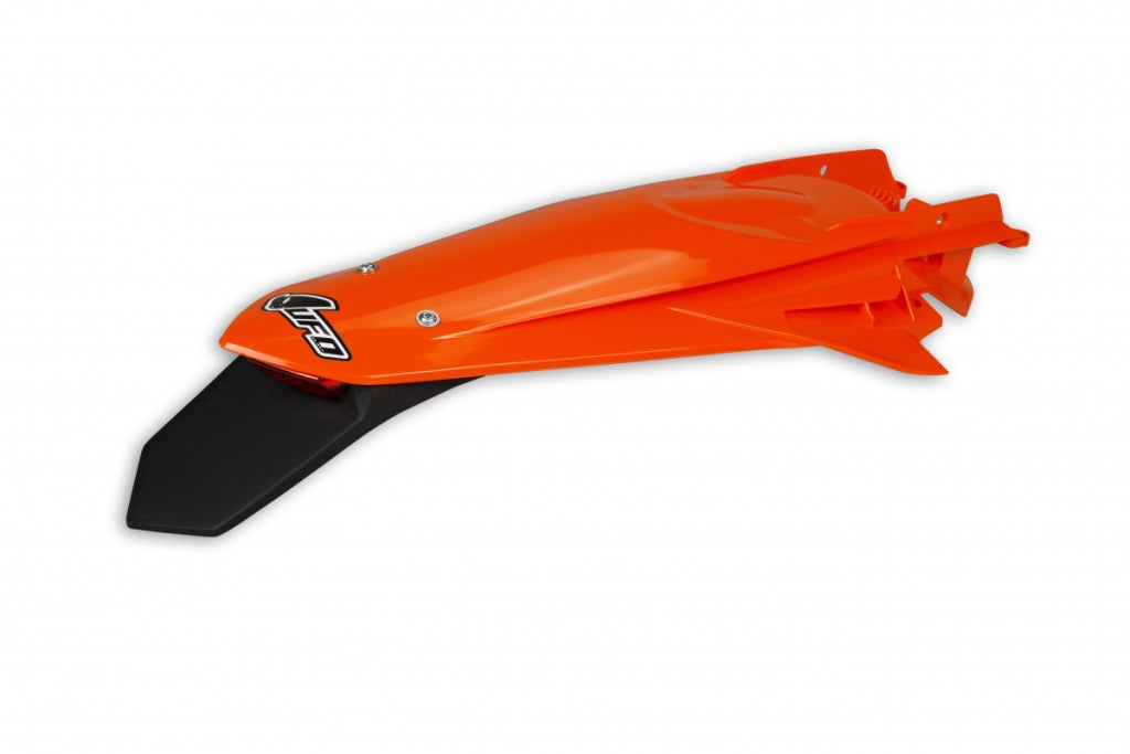 Rear fender KTM EXC 125 20-21, EXC/EXC-F 150/250/300/350/450/500 TPI 20-2023 color orange (enduro with LED light)