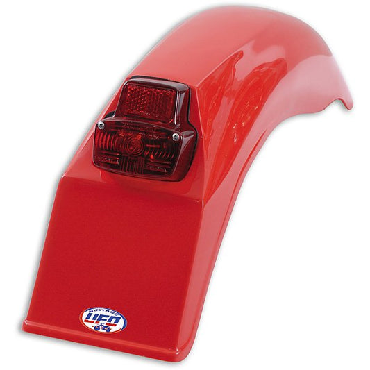 Rear fender vintage cross enduro 125-500 cc 79-89 color red (with lamp)