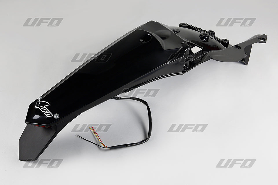 Rear fender Yamaha WR-F 250 15-18, WR 450 F 16-18 with light color black (enduro with LED light)