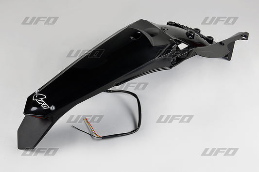 Rear fender Yamaha WR-F 250 15-18, WR 450 F 16-18 with light color black (enduro with LED light)