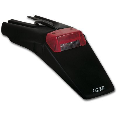 Rear fender with light and license plate mount color black