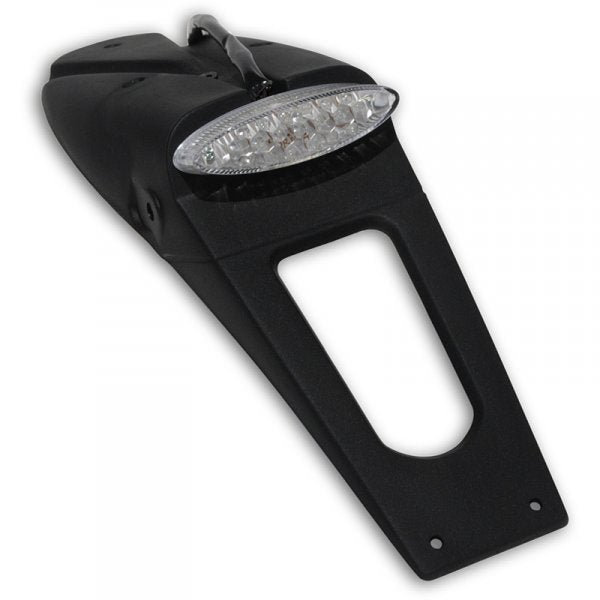 Rear fender with white LED light and license plate mount (homologated) color black