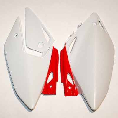 Rear side panels Honda CRF 250 X 04-17 color OEM (white/red)