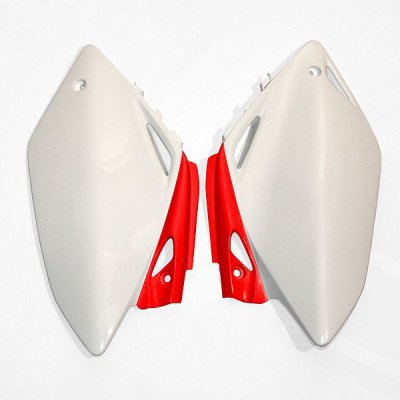 Rear side panels Honda CRF 450 R 07-08 color OEM (white/red)
