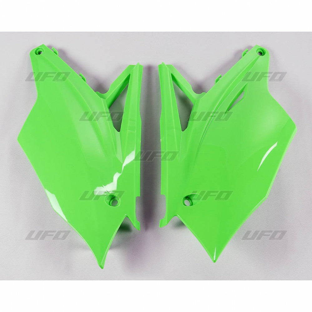 Rear side panels Kawasaki KX-F 250 17-19, KX-F 450 16-18 color green fluo