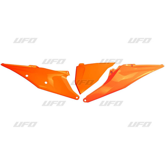 Rear side panels KTM SX/SX-F 125/150/250/350/450 19-22, EXC 125 20-21, EXC/EXC-F 150/250/300/350/450/500 TPI 20-23 with air filter cover color orange fluo