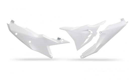 Rear side panels with filter cover KTM SX 125/250/300 23-25, SX-F 250/350/450 23-25, EXC 150/250/300 24-25, EXC-F 250/350/450/500 24-25 color white (left side)