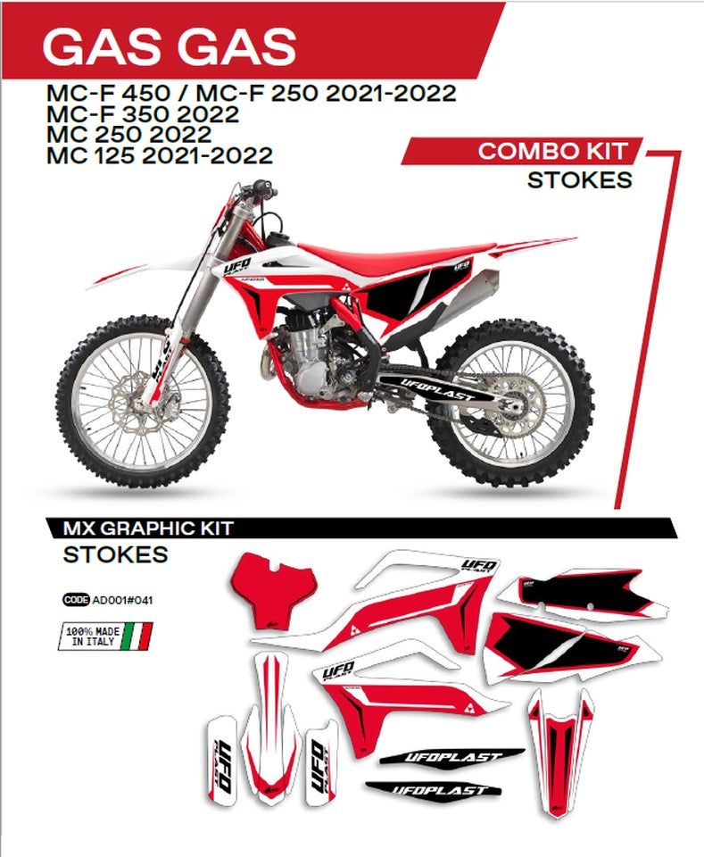 Sticker kit Gas Gas MC 125 21-22, MC 250 22, MC-F 250/350/450 21-22 Stokes color white