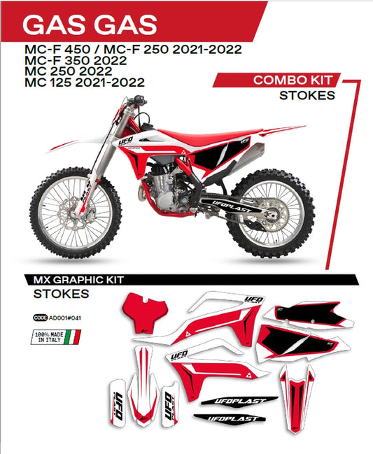 Sticker kit Gas Gas MC 125 21-22, MC 250 22, MC-F 250/350/450 21-22 Stokes color white