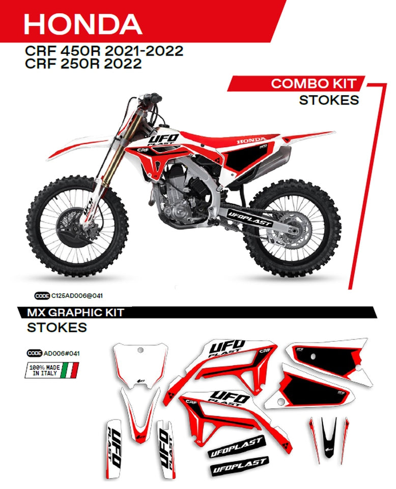 Sticker kit Honda CRF 250 R 22, CRF 450 R 21-22 Stokes color black