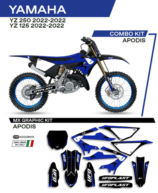 Sticker kit Yamaha YZ 125/250 22 Apodis color black