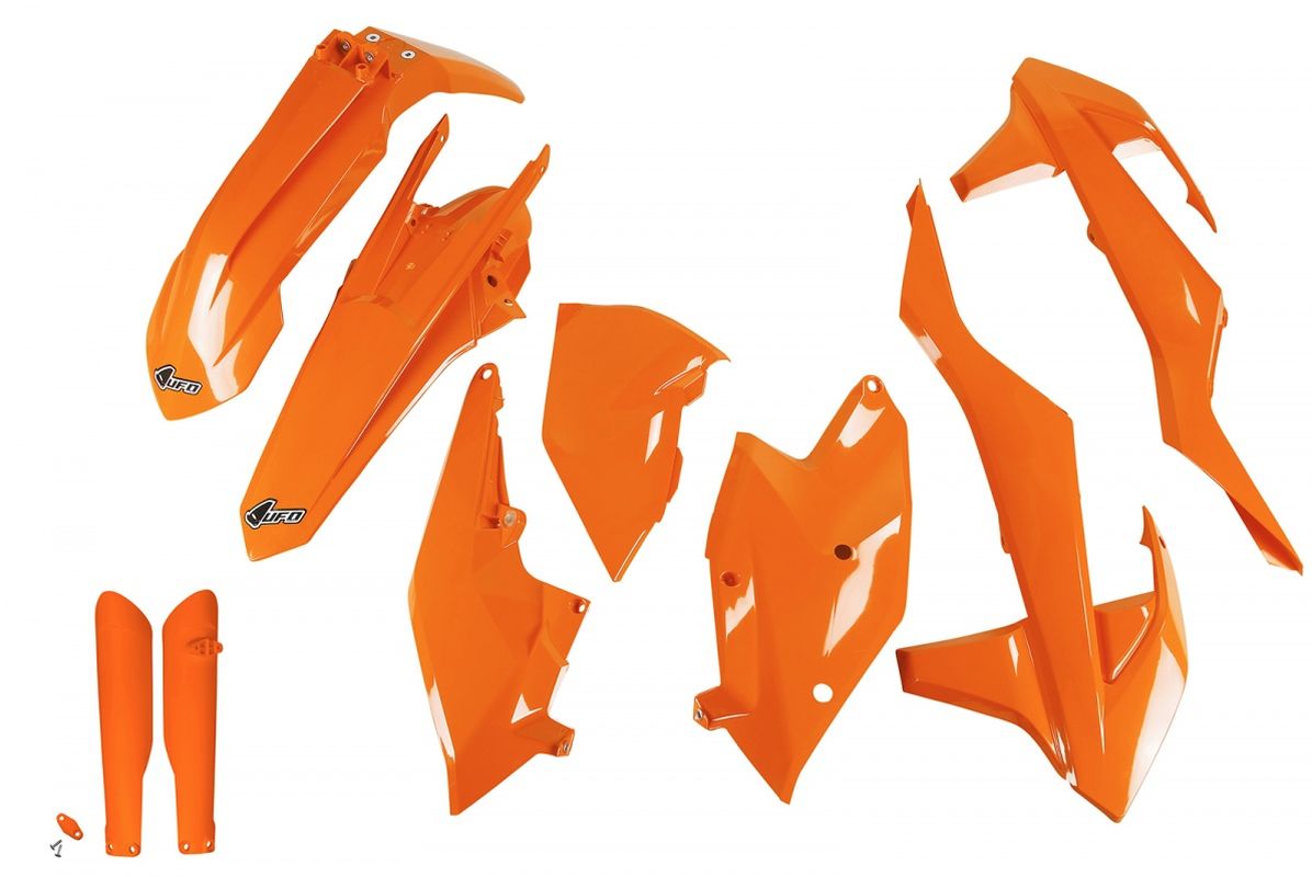 Full plastics kit with fork guards KTM EXC/EXC-F TPI 17-19 color orange (KT518E127)