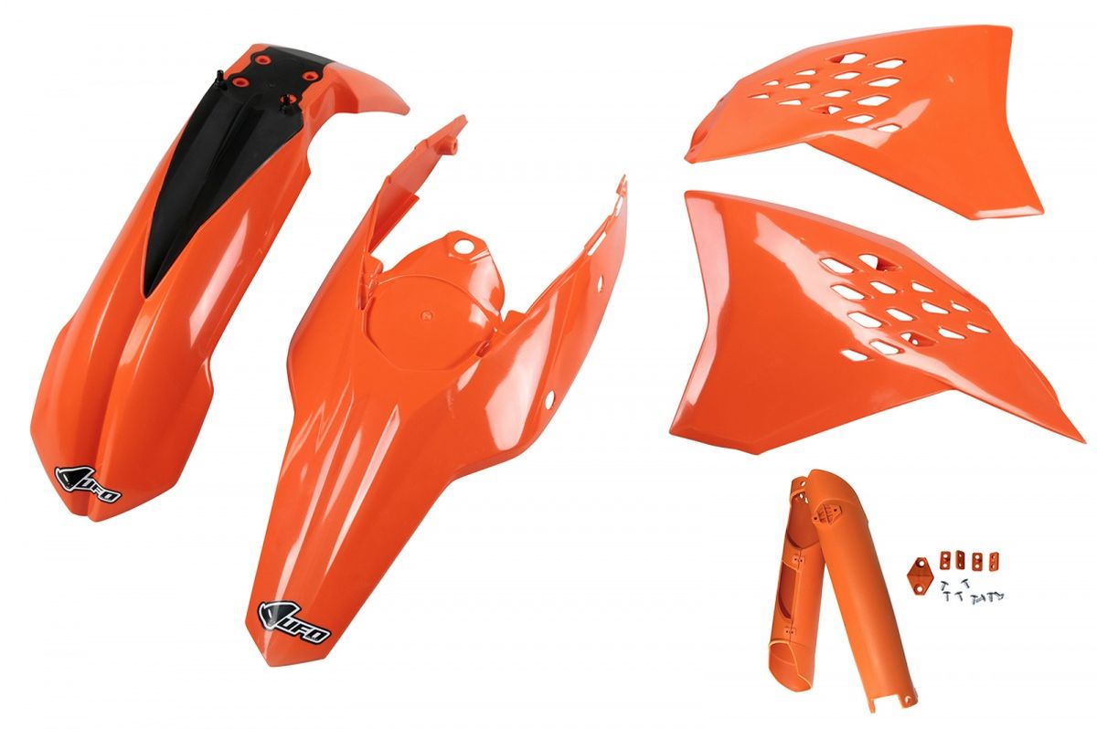 Full plastics kit with fork guards KTM EXC 09-10 color orange (KT511E127)
