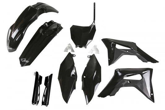 Full plastics kit with fork guards Honda CRF 250R 18-21, CRF 450R 17-20 color black (HO119E001)