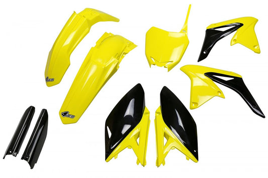 Full plastics kit with fork guards Suzuki RM-Z 250 10-18 color OEM 17 (yellow/black) (SU416E999K)