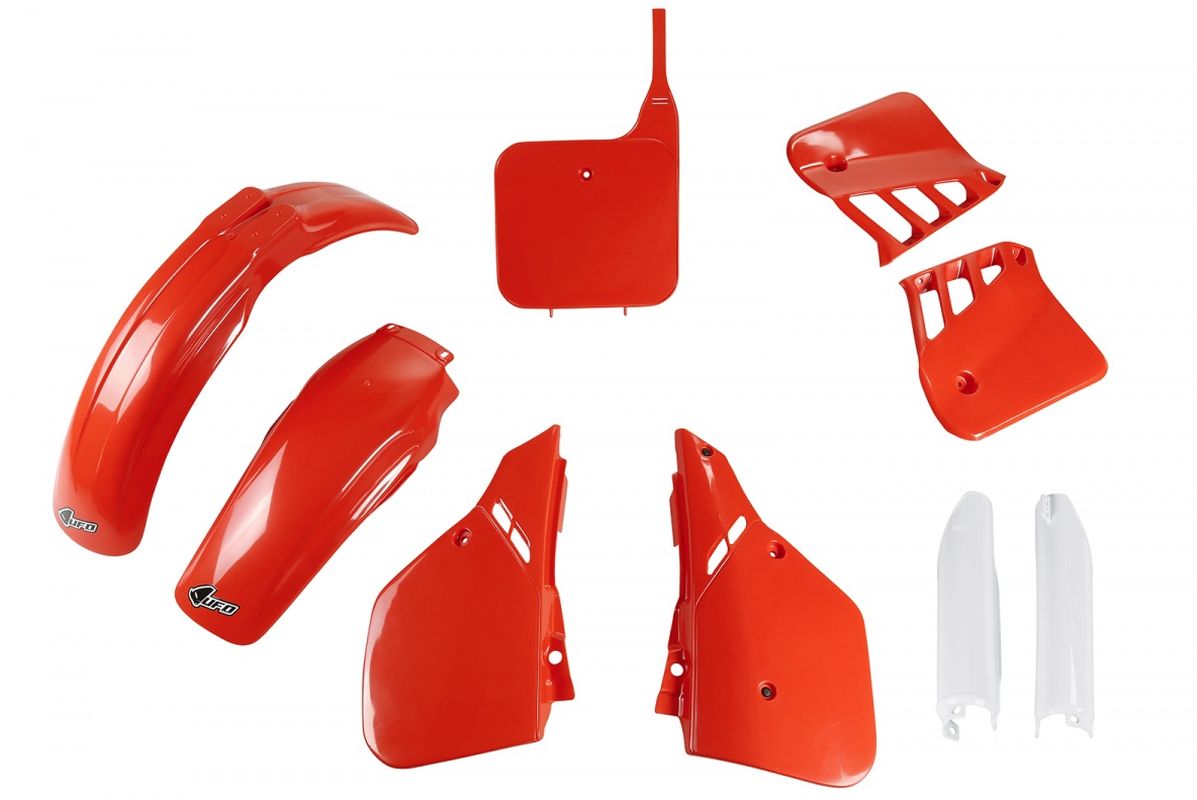 Full plastics kit with fork guards Honda CR 250 87 color OEM (red) (HO093E999)