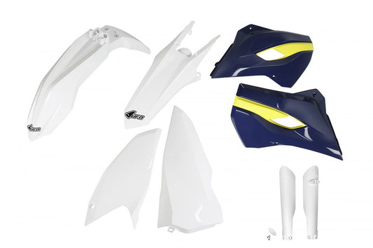 Full plastics kit with fork guards Husqvarna TE/FE 125/250/300/350/450 15-16 color OEM 15 (white/yellow) (HU615E999)