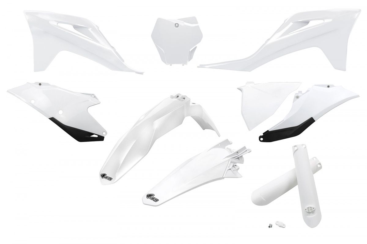 Full plastics kit with fork guards Gas Gas MC 125/250 21-23, EX 250/300 21-23, MC-F/EX-F 250/350/450 21-23 color white