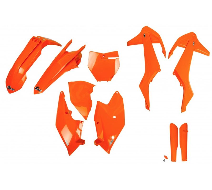 Full plastics kit with fork guards KTM SX/SXF 16-18 (except SX 250 16) color orange (KT517E127)
