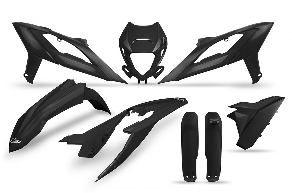 Full plastics kit with fork guards Beta RR 125/250/300/350/400/450 23-24 color black