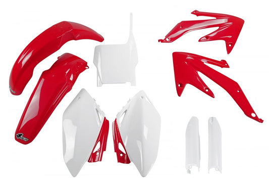 Full plastics kit with fork guards Honda CRF 450 R 07 color OEM (red/white) (HO110E999)